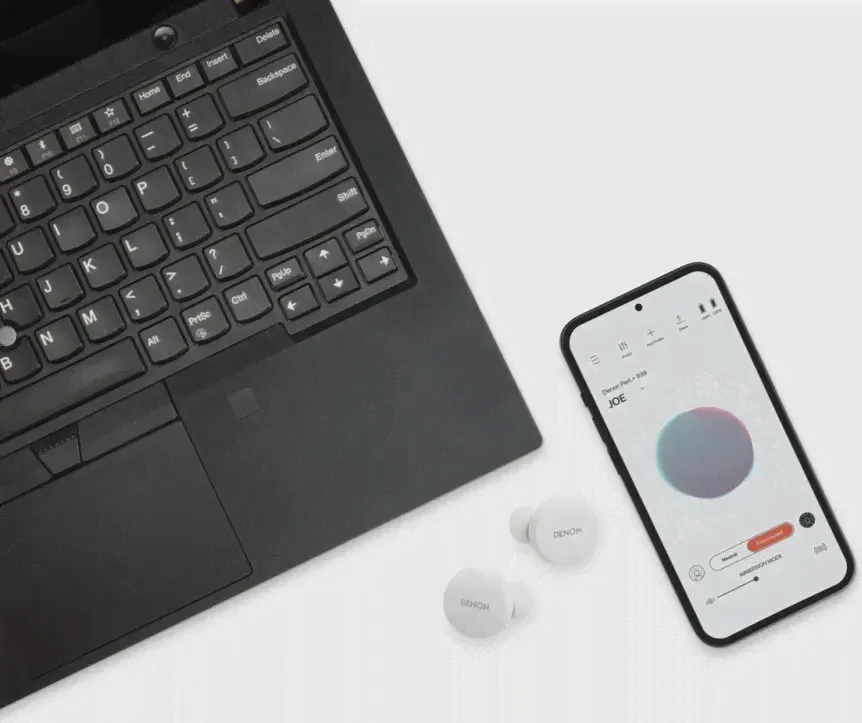 Беспроводные наушники Denon PerL Pro white-2