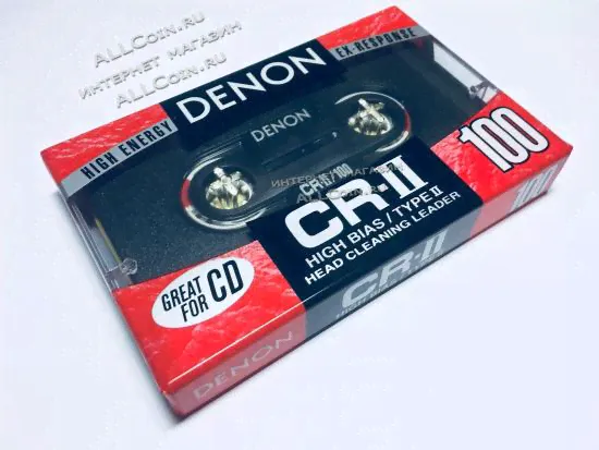 Аудио Кассета DENON CR II 100 TYPE II 1994 год. / Япония /-0