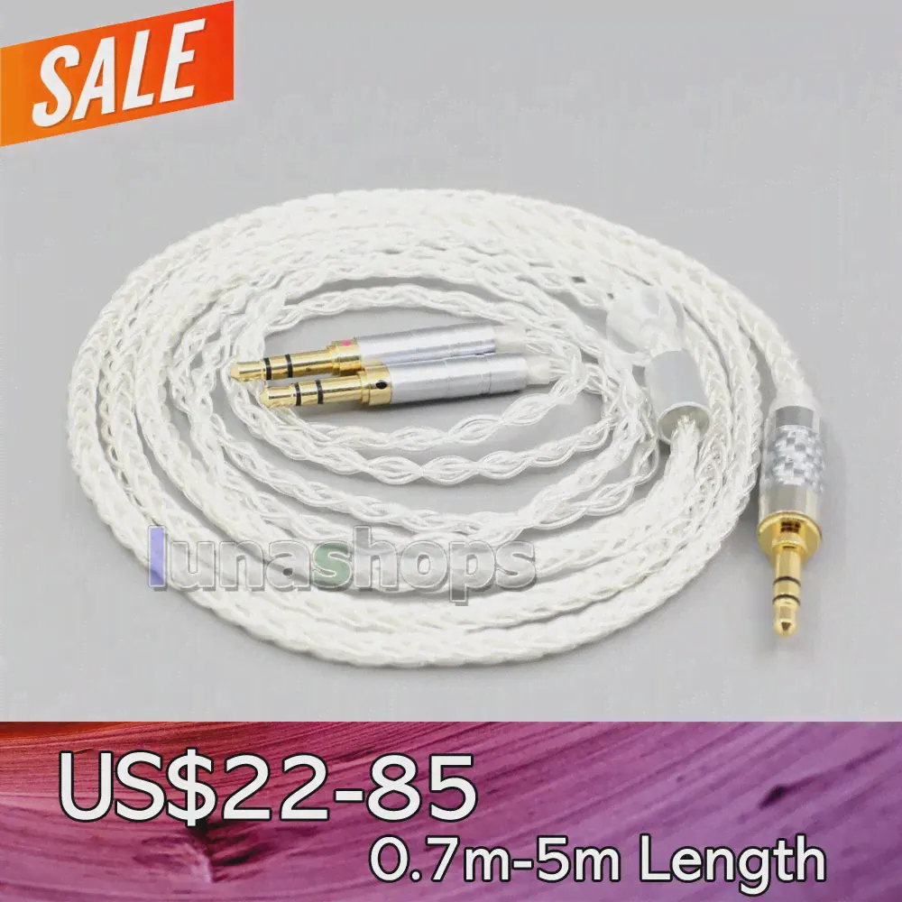 LN006567 8-Жильный Посеребренный OCC Кабель для наушников Denon AH-D7200 AH-D5200 AH-D9200 AH-D600 AH-D7100-0