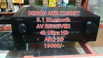 Denon AVR-X250BT Bluetooth 5.1 AV RECEIVER 4K ULTRA HD ARC 3D 130 WATTS