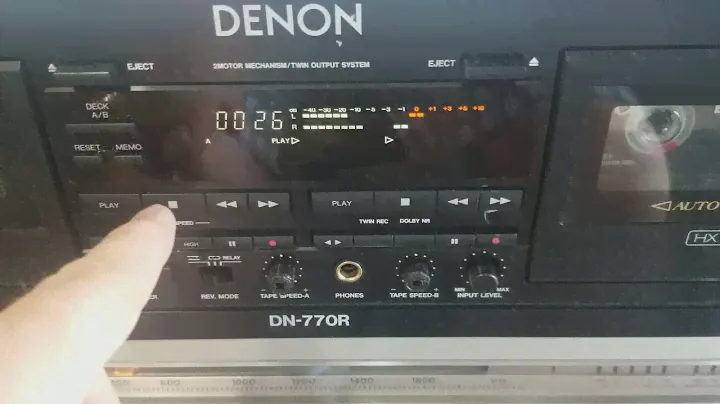 Vintage DENON DN-770R Cassette Tape Deck working