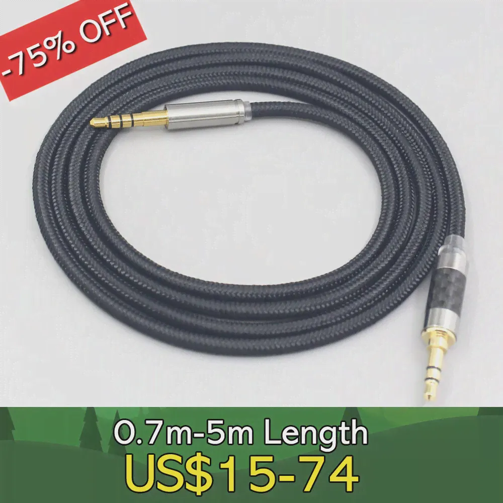 6,5 мм XLR 4,4 мм Супер Мягкий Нейлоновый кабель для наушников OFC Для Denon AH-mm400 AH-mm300 AH-mm200 Beats solo2 solo3 SHP9500 LN007544