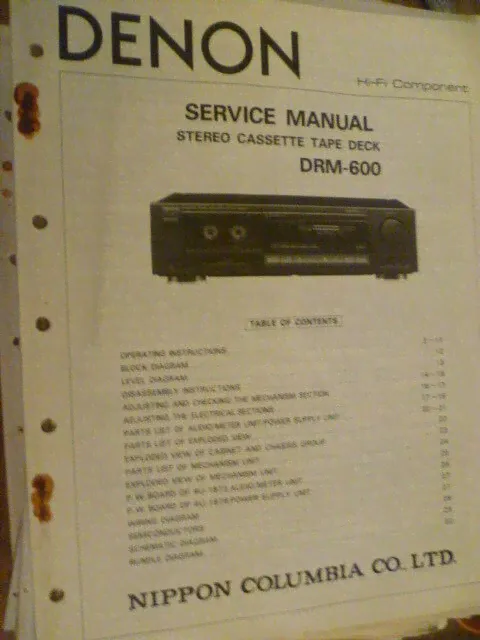 Denon DRM-600 Stereo Cassette Deck Service Manual-0