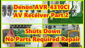 Denon AVR-4310CI Part 2 - Shuts down - DC Offset on one channel - No parts required repair Fix
