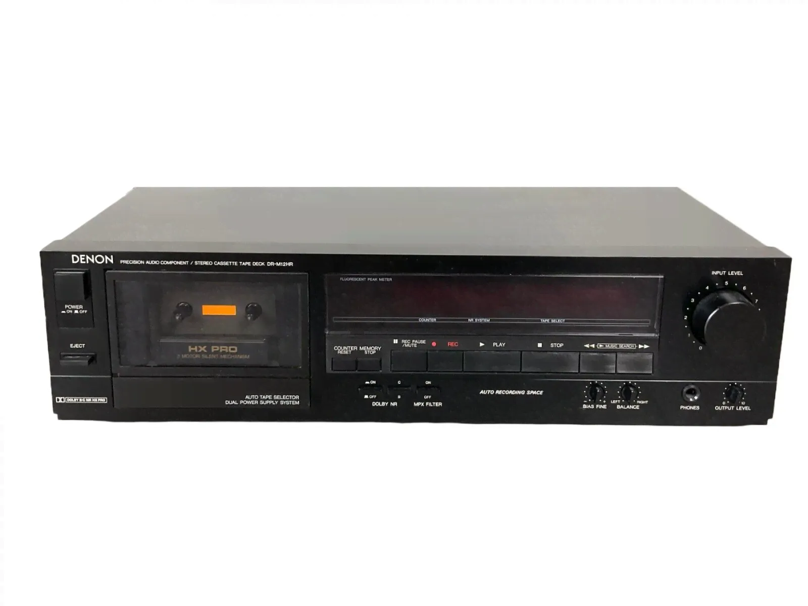 DENON STEREO CASSETTE TAPE DECK MODEL DR-M12HR