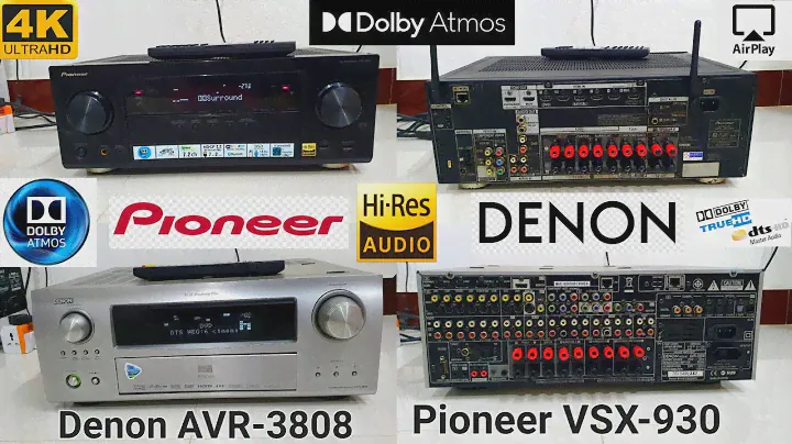 Pioneer VSX-930 7.2/ch Dolby Atmos 4k Ultra HD, Denon AVR-3808 7.1/ch High-Wattage AV Receiver
