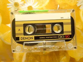Кассета DENON DX1 90 90мин БЕЗ КОРОБКИ Блокиратор цел Прозрачный корпус JAPAN Япония