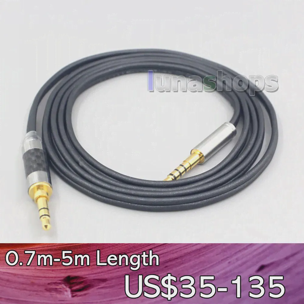 LN007125 Черный 99% Чистый PCOCC Кабель Для наушников Denon AH-mm400 AH-mm300 AH-mm200 Beats solo2 solo3 SHP9500